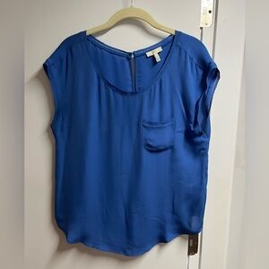 Joie Blue Blouse, Size Medium
